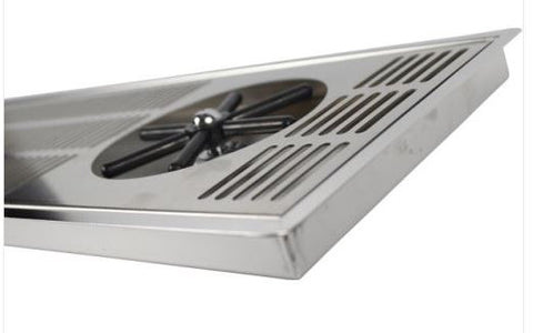 Krome 20″ x 7″ Side Spray Glass Rinser Recessed Drip Tray – C4220