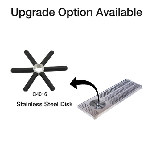 Krome 24″ X 7″ Side Spray Glass Rinser Drip Tray – Brushed Stainless – With Drain C460