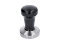 Black CMI EDO Tamper Young Line 58mm flat base for espresso machines, showing its sleek, flat-bottom design.