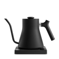 Matte black Fellow Stagg Kettle EKG 0.9L with sleek spout and ergonomic handle, ideal for precise pour-over coffee brewing.