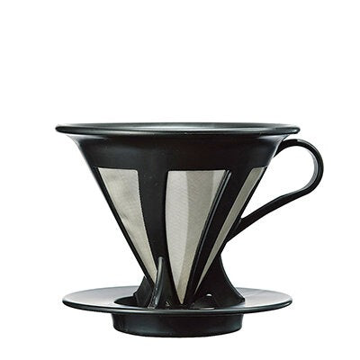 HARIO DMD-02-HSV Double Mesh Metal Coffee Dripper, Size 02, Reusable Stainless Steel Pour-Over Filter
