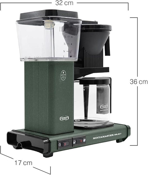 Moccamaster KBG Select, Coffee Machines, Filter Coffee Machine, Black, UK Plug, 1.25 Liters