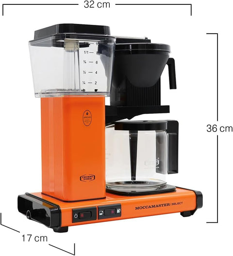 Moccamaster KBG Select, Coffee Machines, Filter Coffee Machine, Black, UK Plug, 1.25 Liters