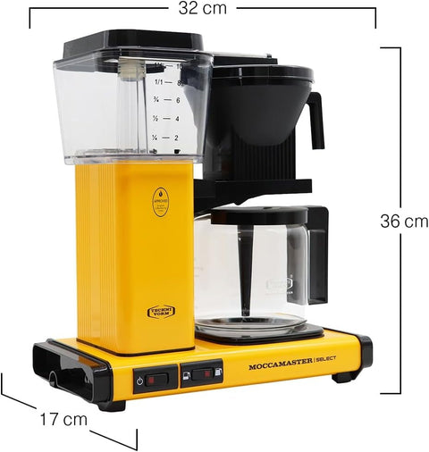 Moccamaster KBG Select, Coffee Machines, Filter Coffee Machine, Black, UK Plug, 1.25 Liters