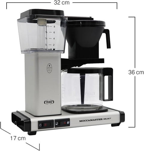 Moccamaster KBG Select, Coffee Machines, Filter Coffee Machine, Black, UK Plug, 1.25 Liters
