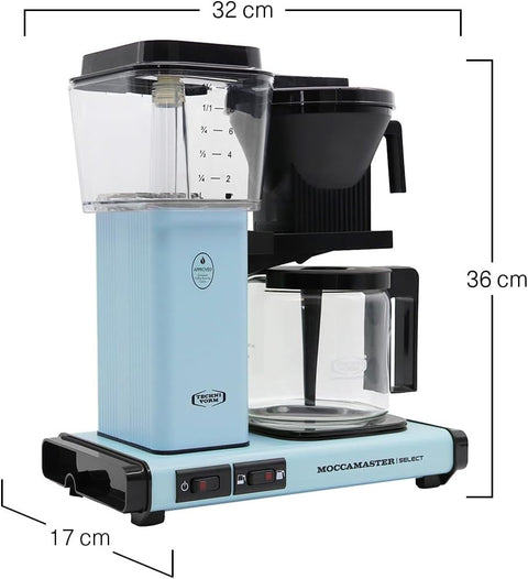 Moccamaster KBG Select, Coffee Machines, Filter Coffee Machine, Black, UK Plug, 1.25 Liters