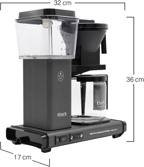 Moccamaster KBG Select, Coffee Machines, Filter Coffee Machine, Black, UK Plug, 1.25 Liters