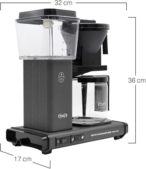 Moccamaster KBG Select, Coffee Machines, Filter Coffee Machine, Black, UK Plug, 1.25 Liters