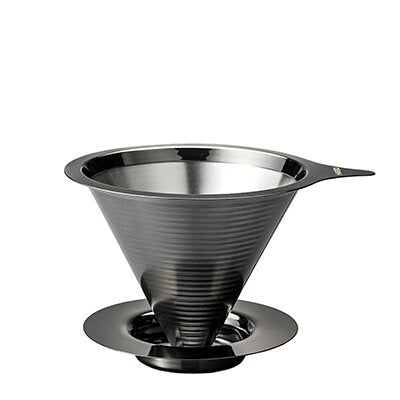 HARIO DMD-02-HSV Double Mesh Metal Coffee Dripper, Size 02, Reusable Stainless Steel Pour-Over Filter
